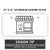 2" X 4" Aluminum License Plate  Thumbnail