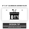 2" X 4" Aluminum License Plate  Thumbnail