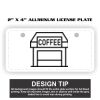 2" X 4" Aluminum License Plate  Thumbnail