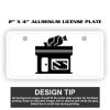 2" X 4" Aluminum License Plate  Thumbnail