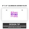 2" X 4" Aluminum License Plate  Thumbnail