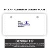 2" X 4" Aluminum License Plate  Thumbnail