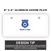 2" X 4" Aluminum License Plate  Thumbnail