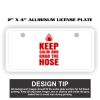 2" X 4" Aluminum License Plate  Thumbnail