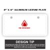 2" X 4" Aluminum License Plate  Thumbnail