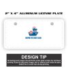 2" X 4" Aluminum License Plate  Thumbnail