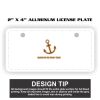 2" X 4" Aluminum License Plate  Thumbnail