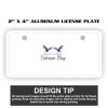 2" X 4" Aluminum License Plate  Thumbnail