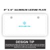 2" X 4" Aluminum License Plate  Thumbnail