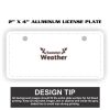 2" X 4" Aluminum License Plate  Thumbnail