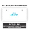 2" X 4" Aluminum License Plate  Thumbnail