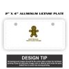 2" X 4" Aluminum License Plate  Thumbnail