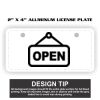 2" X 4" Aluminum License Plate  Thumbnail