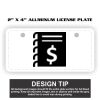 2" X 4" Aluminum License Plate  Thumbnail