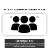 2" X 4" Aluminum License Plate  Thumbnail