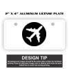 2" X 4" Aluminum License Plate  Thumbnail