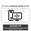 2" X 4" Aluminum License Plate  Thumbnail