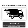 2" X 4" Aluminum License Plate  Thumbnail