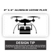 2" X 4" Aluminum License Plate  Thumbnail