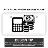 2" X 4" Aluminum License Plate  Thumbnail