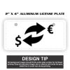 2" X 4" Aluminum License Plate  Thumbnail