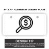 2" X 4" Aluminum License Plate  Thumbnail