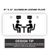 2" X 4" Aluminum License Plate  Thumbnail
