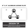 2" X 4" Aluminum License Plate  Thumbnail