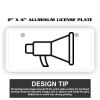 2" X 4" Aluminum License Plate  Thumbnail