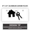 2" X 4" Aluminum License Plate  Thumbnail