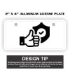 2" X 4" Aluminum License Plate  Thumbnail