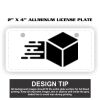 2" X 4" Aluminum License Plate  Thumbnail