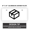 2" X 4" Aluminum License Plate  Thumbnail