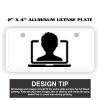 2" X 4" Aluminum License Plate  Thumbnail