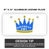 2" X 4" Aluminum License Plate  Thumbnail