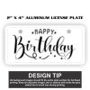 2" X 4" Aluminum License Plate  Thumbnail