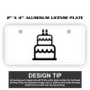 2" X 4" Aluminum License Plate  Thumbnail