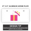 2" X 4" Aluminum License Plate  Thumbnail