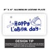 2" X 4" Aluminum License Plate  Thumbnail