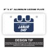 2" X 4" Aluminum License Plate  Thumbnail