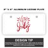 2" X 4" Aluminum License Plate  Thumbnail