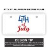 2" X 4" Aluminum License Plate  Thumbnail