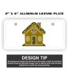 2" X 4" Aluminum License Plate  Thumbnail