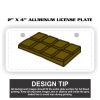 2" X 4" Aluminum License Plate  Thumbnail