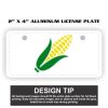 2" X 4" Aluminum License Plate  Thumbnail
