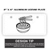 2" X 4" Aluminum License Plate  Thumbnail