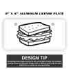 2" X 4" Aluminum License Plate  Thumbnail