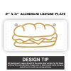 2" X 4" Aluminum License Plate  Thumbnail