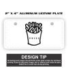 2" X 4" Aluminum License Plate  Thumbnail