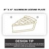 2" X 4" Aluminum License Plate  Thumbnail